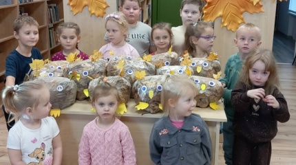 Edukacinis rytmetis „Pažintis su pelėda – rudens lapų stebuklai“